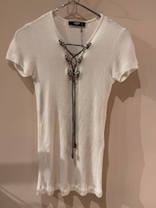 VERSACE レースアップTシャツ