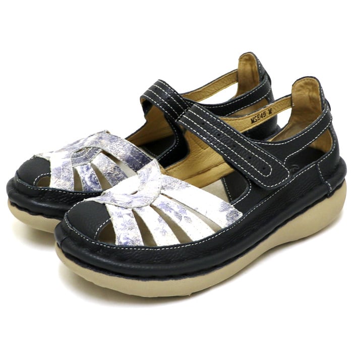 MSE45C【ﾚﾃﾞｨｰｽ】Estacion～エスタシオン～・フラワープリント柄本革