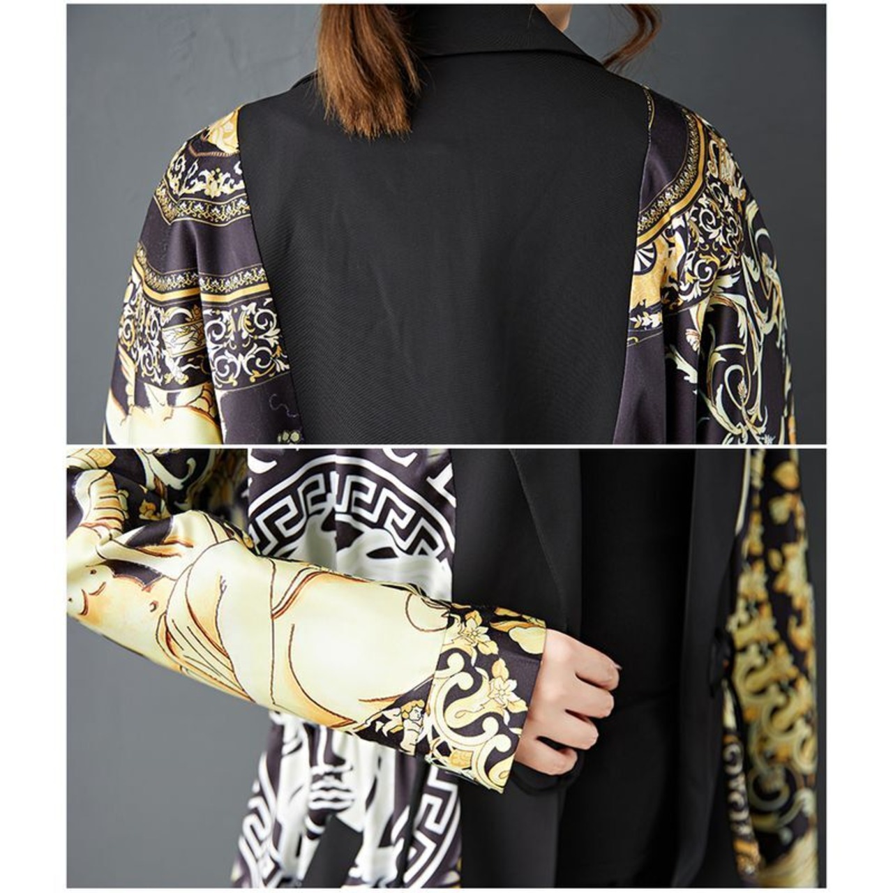 ゴールド プリント オーバージャケット 60006