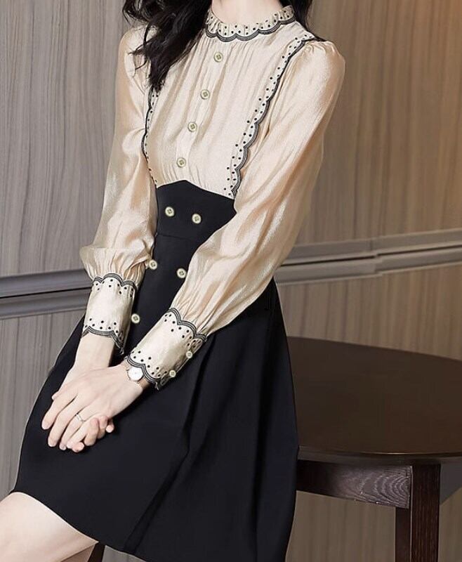 ドレス ツーピースシャツドレス ミモレ ミモレ丈 袖あり 長袖 ラウンドネック Aライン かわいい 大人可愛い きれいめ シンプル 大人 上品 おしゃれ お洒落 大人可愛い 大人女子 ラブリー キュート ガーリー 個性的 セクシー お姫様 お嬢様 清楚 無地 10代 20代 30代 40代 レディース 女性用 デート 女子会 パーティー イベント レストラン 韓国 韓国系 オルチャン ファッション コーデ スタイル 美脚 春 秋 二次会 2次会 1.5次会 お呼ばれ 大きめ