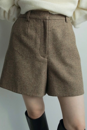 ànuke　 Herringbone Wool Short Pants ヘリンボーンウールショートパンツ　Beige