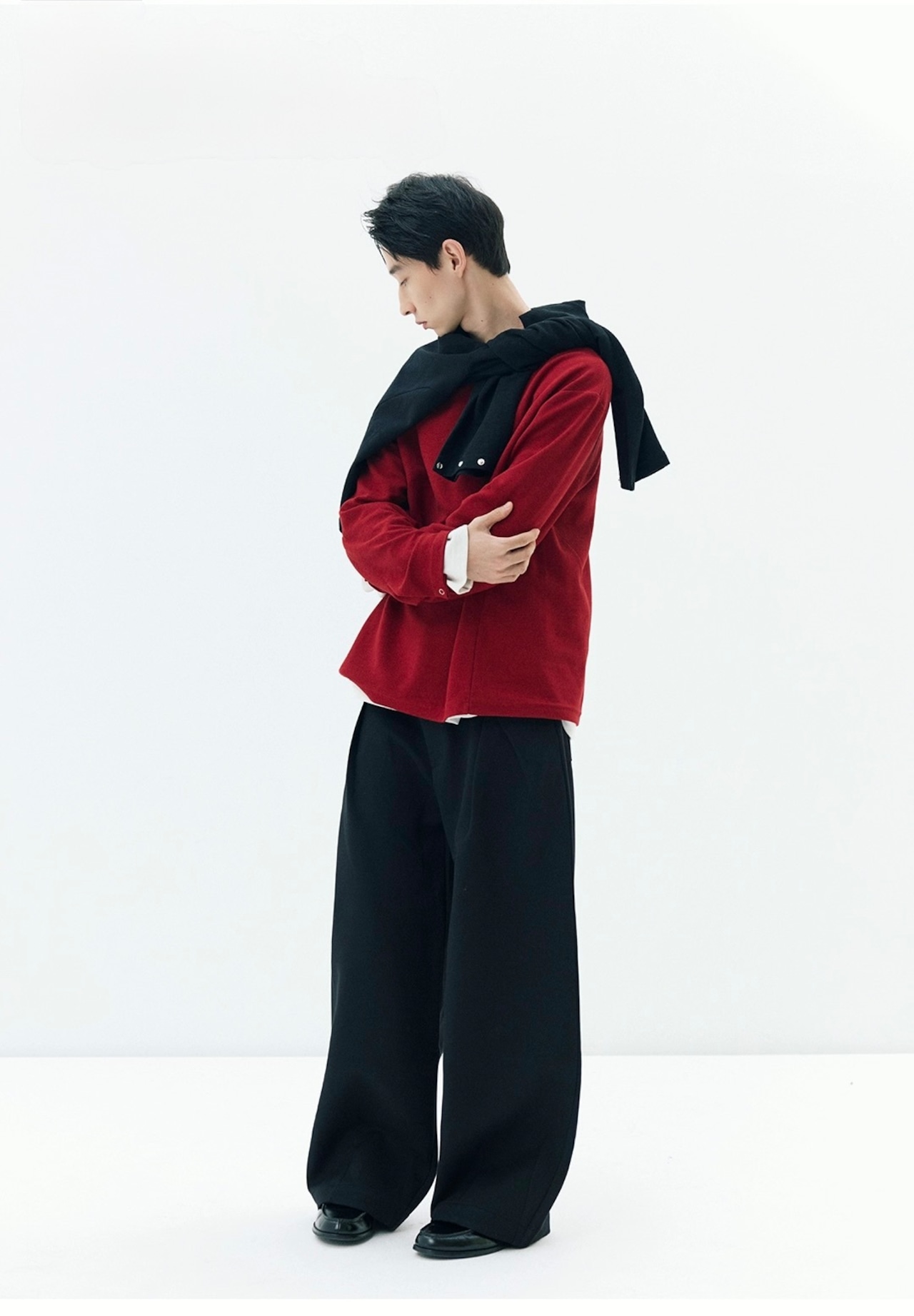 NORYBRAND Pleated A-line Wide Trousers