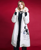 【ATELIER LINE】ロゴペイントステンカラーパデットコート CQ-48062H