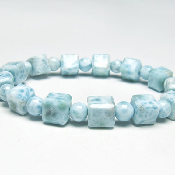 ラリマー ブレスレット 7mm 一点物 おまかせ便 111-34423