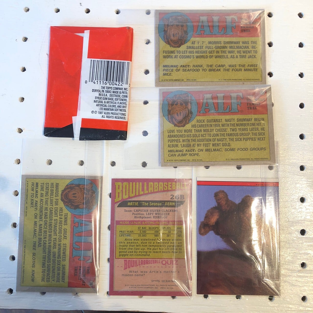 織り柄チェック topps エイリアン トレーディングカード ボックス