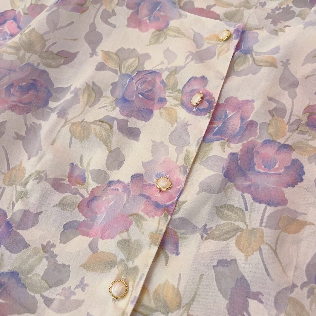 water color rose blouse