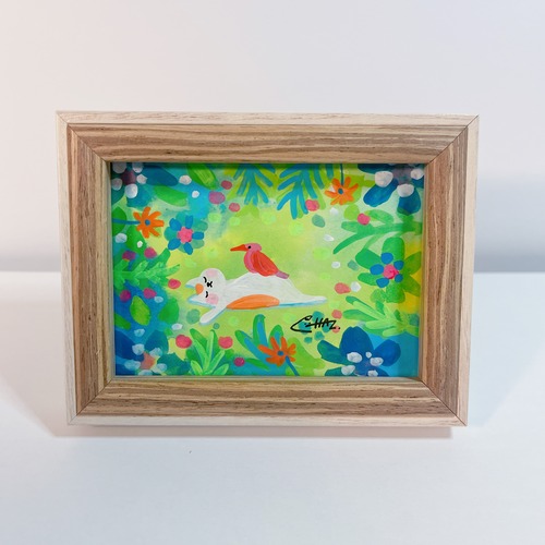 1点もの！ミニ原画「おひるね」　003