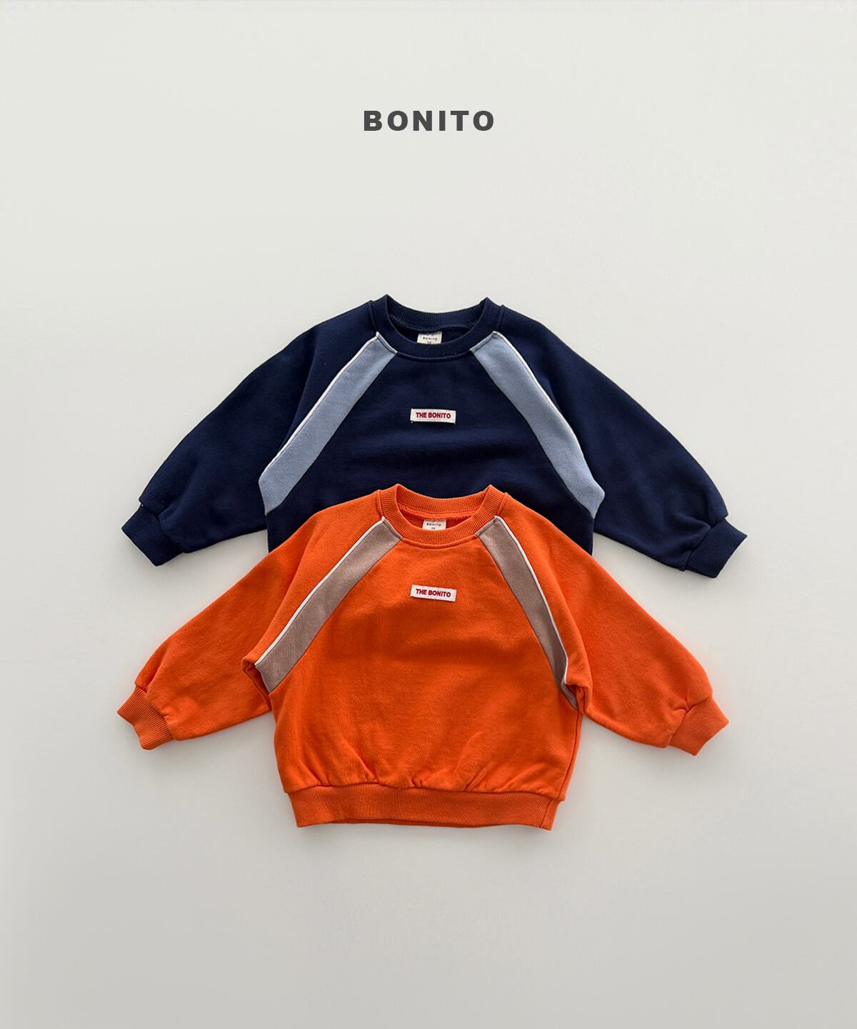 【Jr.size】raglan striped sweatshirt【BONITO】※9月中旬発送予定