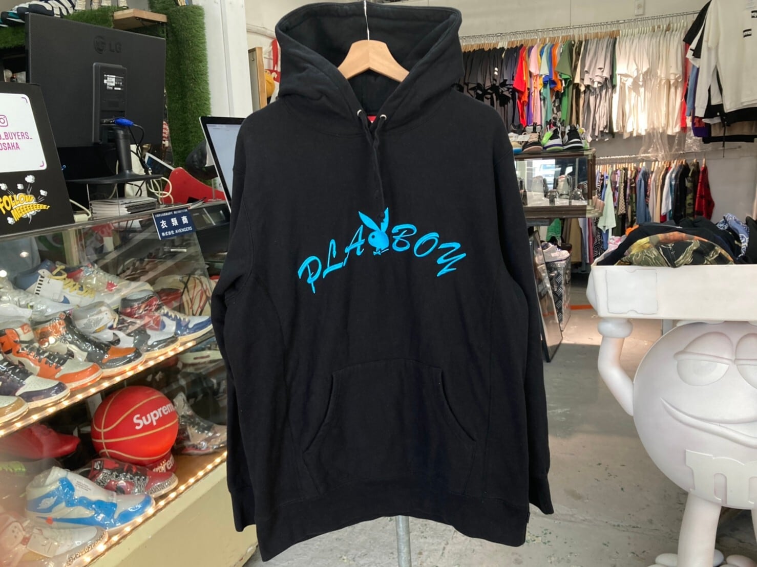 ゲリラセール Supreme × PLAYBOY HOODED SWEATSHIRT BLACK XL 3018 