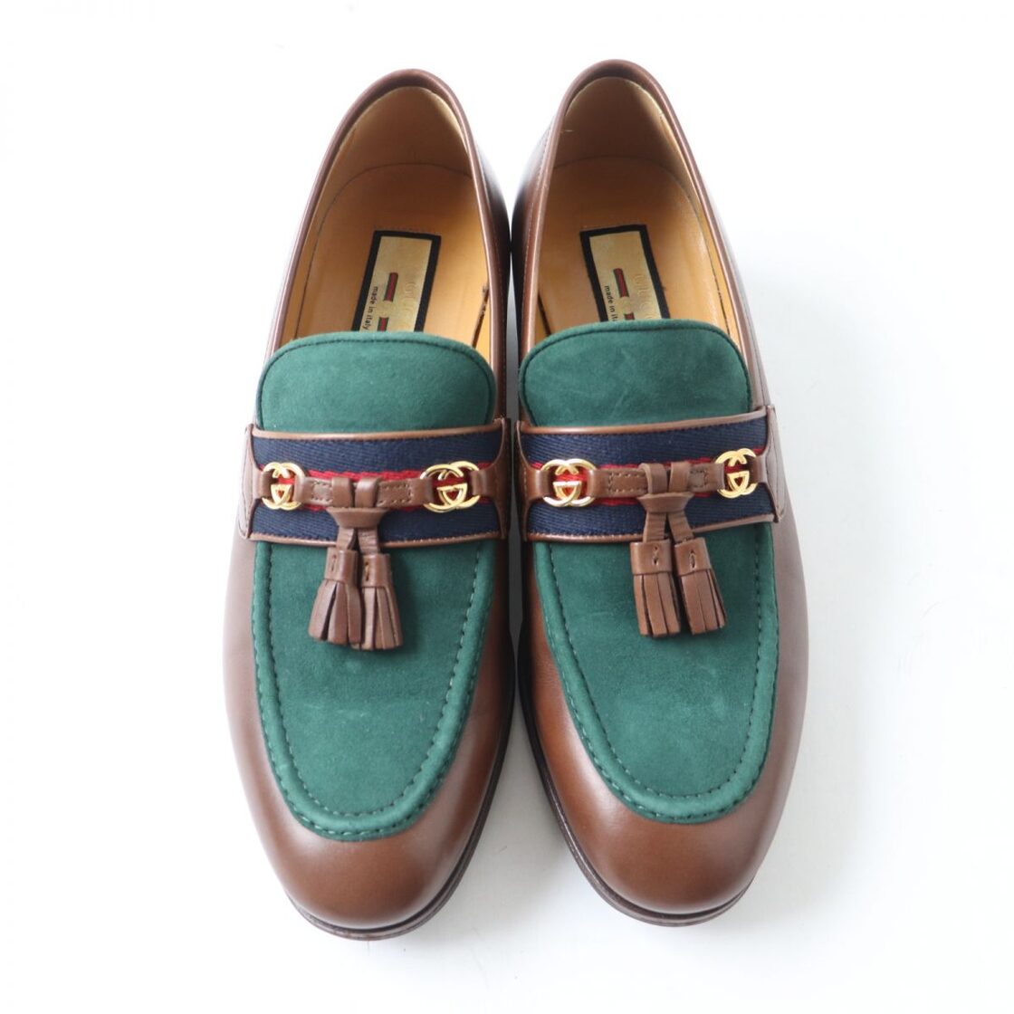 極美品☆GUCCI グッチ 674662 インターロッキングG金具付 レザー 