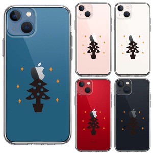 【即納】スマホケース おもしろ iPhone13 13Pro 13mini Christmas tree クリスマス ツリー 面白い クリアケース 透明 人気 アップル