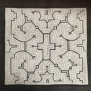 中型白40-9厚地 39x38m クッション アマゾン・シピボ族の泥染め 厚生地 中型白40-9厚地 39x38m クッション アマゾン・シピボ族の泥染め 厚生地