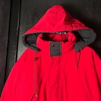 90s Marlboro ダウンジャケット マウンテンパーカー 赤 ドローコード ダブルジップ