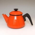 SWEDEN KOCKUMS ORANGE ENAMEL POT