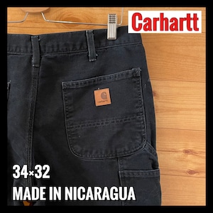 【Carhartt】ペインターパンツ ダック地 カーハート 黒 W34 L32 US古着