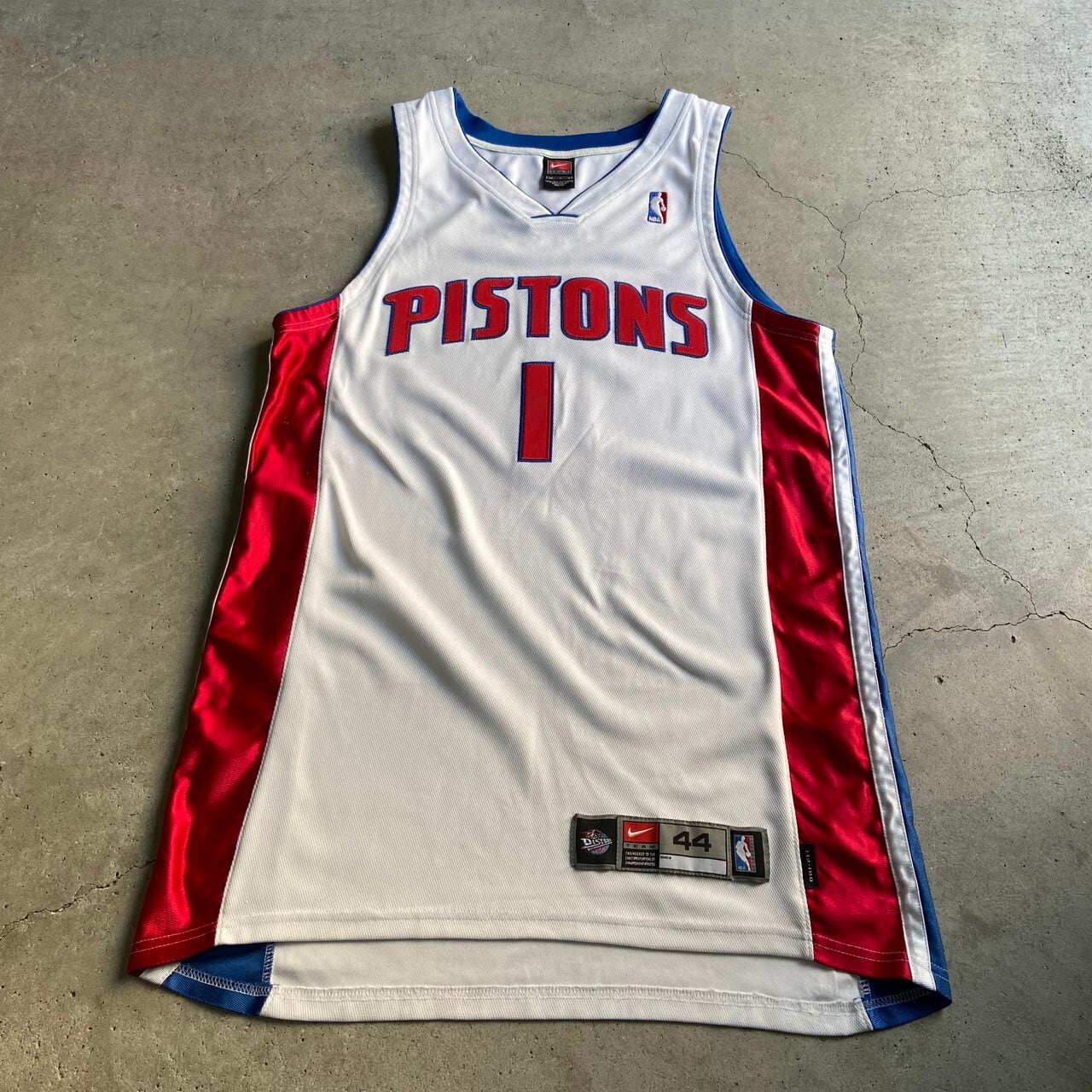 NBA PISTONS ピストンズ プルオーバー ナイロン ジャケット 両面