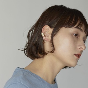 Brass dent ear cuff