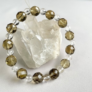 天然シトリン・水晶ブレス