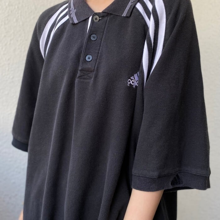  アディダス ヴィンテージゲームシャツ ポロシャツ L♯highv 新入荷SALE対象外】 90年代 adidas GOLF アディダス ゴルフ ライン