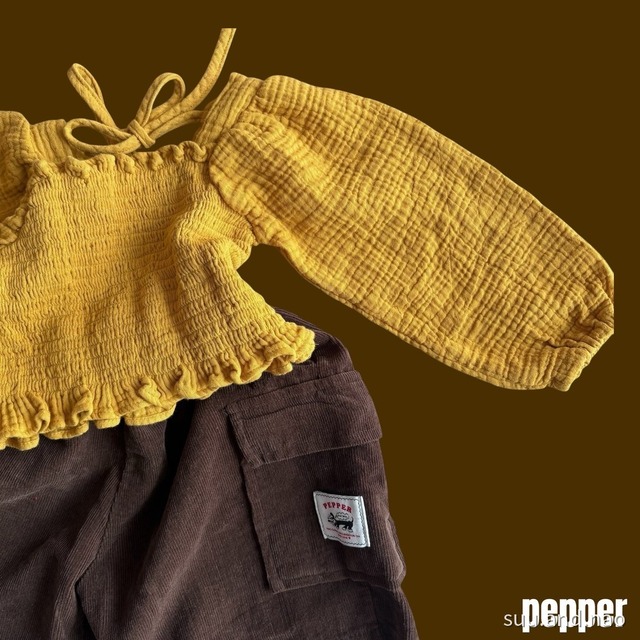 取寄:pepper スモッキングブラウス※送料無料
