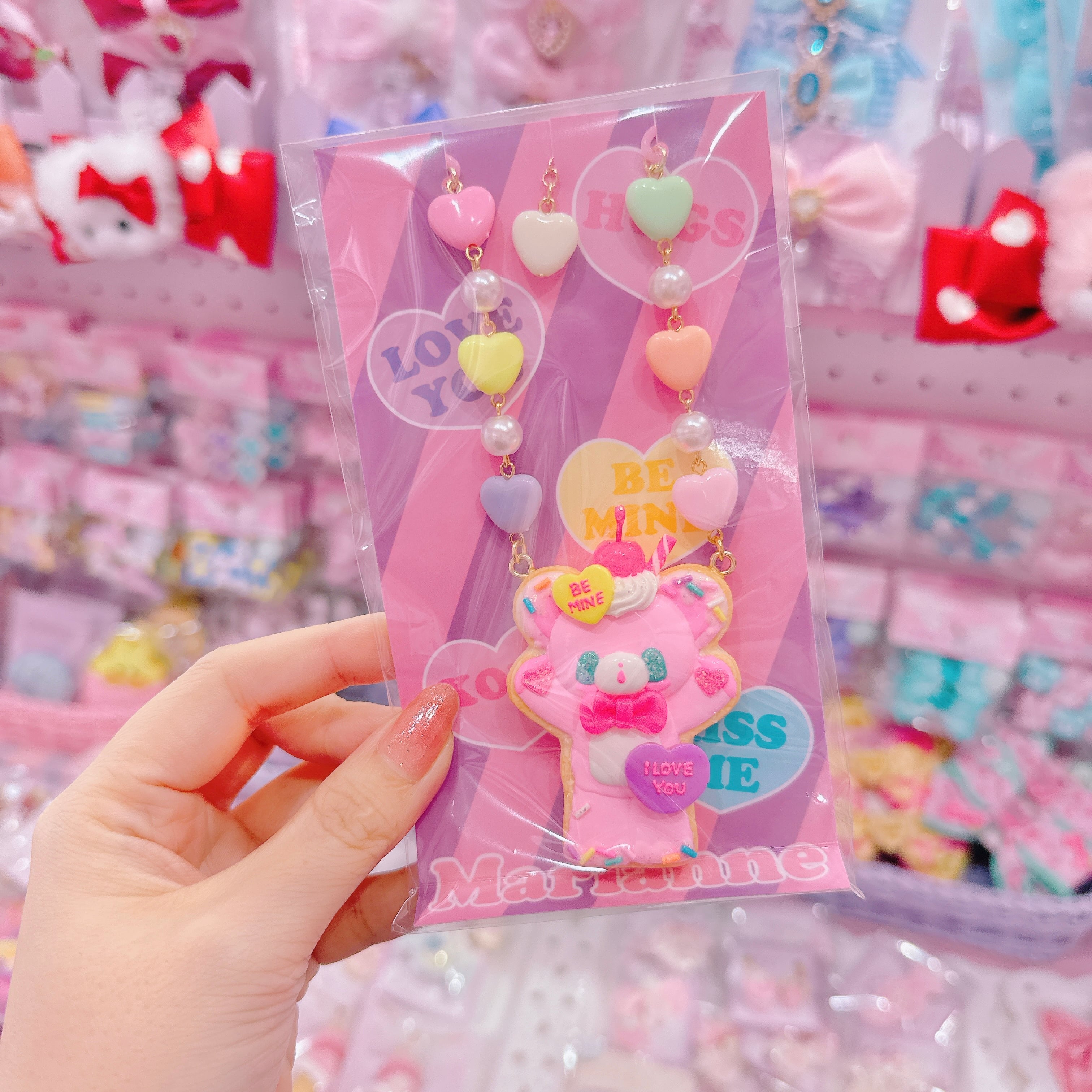 【G8】5-5くまちゃんクッキーネックレス