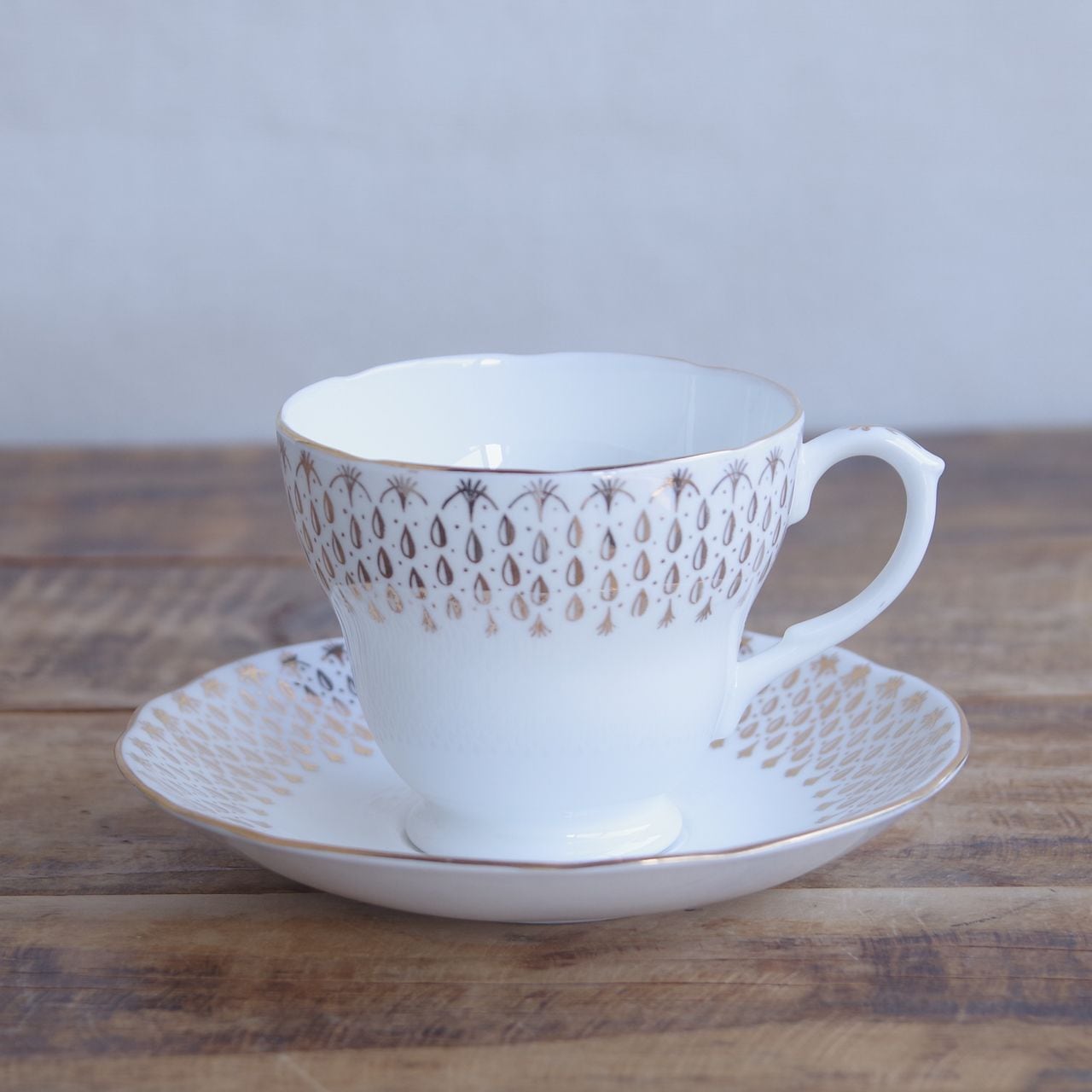 ダッチェス ゴールド 雨 しずく柄 コーヒーカップ ソーサー Duchess
