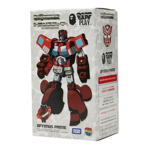 メディコムトイ ベアブリック200％ TRANSFORMERS OPTIMUS PRIME BAPE RED フィギュア 未開封 レッド メンズ MEDICOM TOY 【中古】