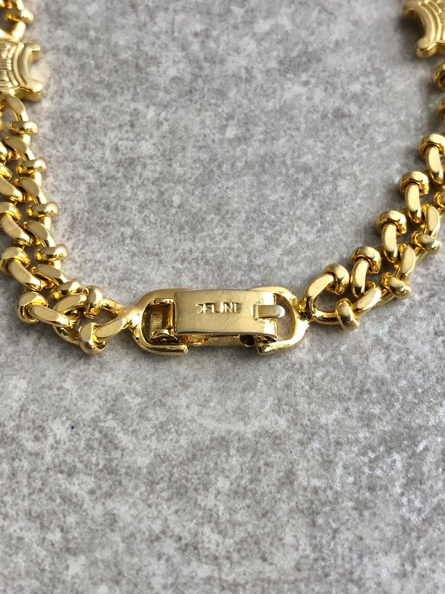 CELINE セリーヌ ブレスレット ゴールド トリオンフ vintage ヴィンテージ オールド 7je23u