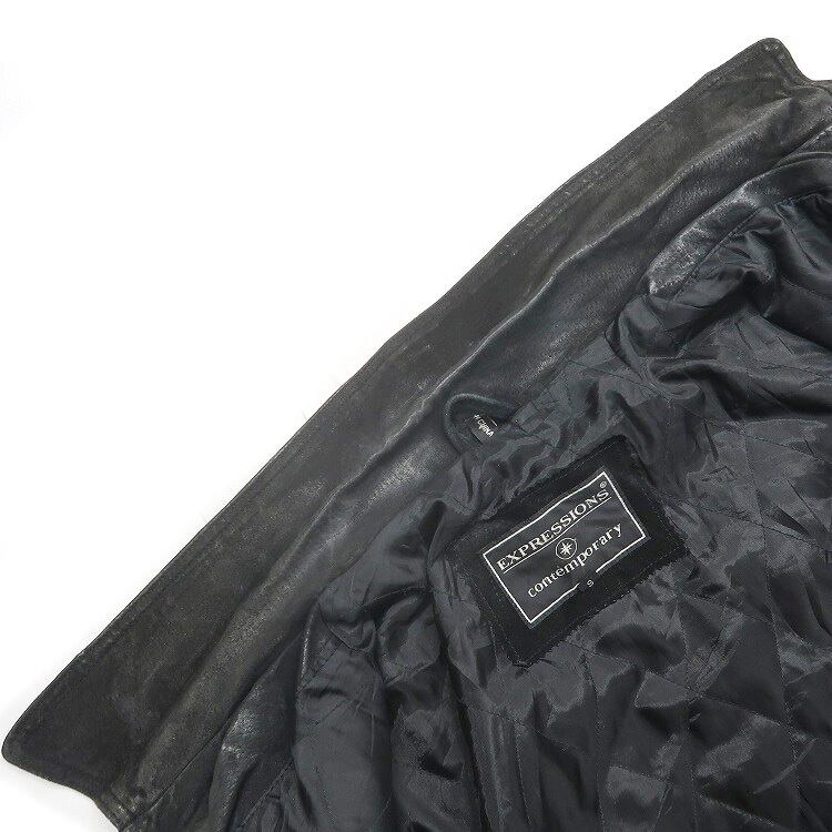 古着 EXPRESSIONS contemporary レザージャケット ブルゾン 表記