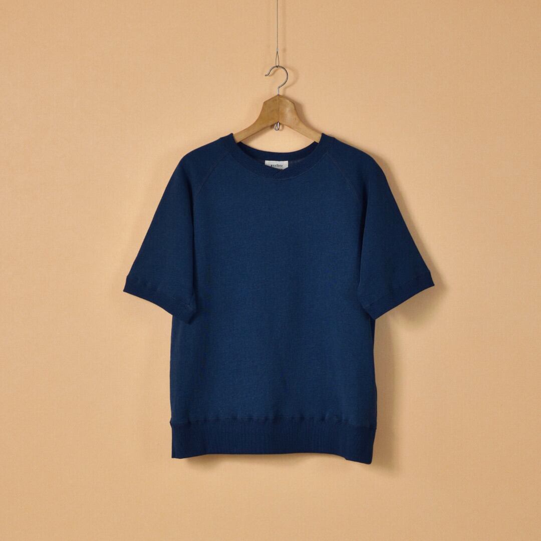 atelier naruse アトリエナルセ コットン裏毛スウェットシャツ 愛着が湧くインディゴカラーのスウェットです