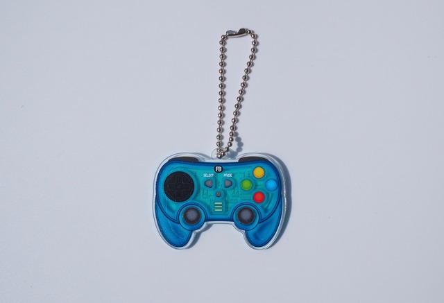 90'sスケルトンモチーフアクリルボールチェーン④ゲームコントローラー