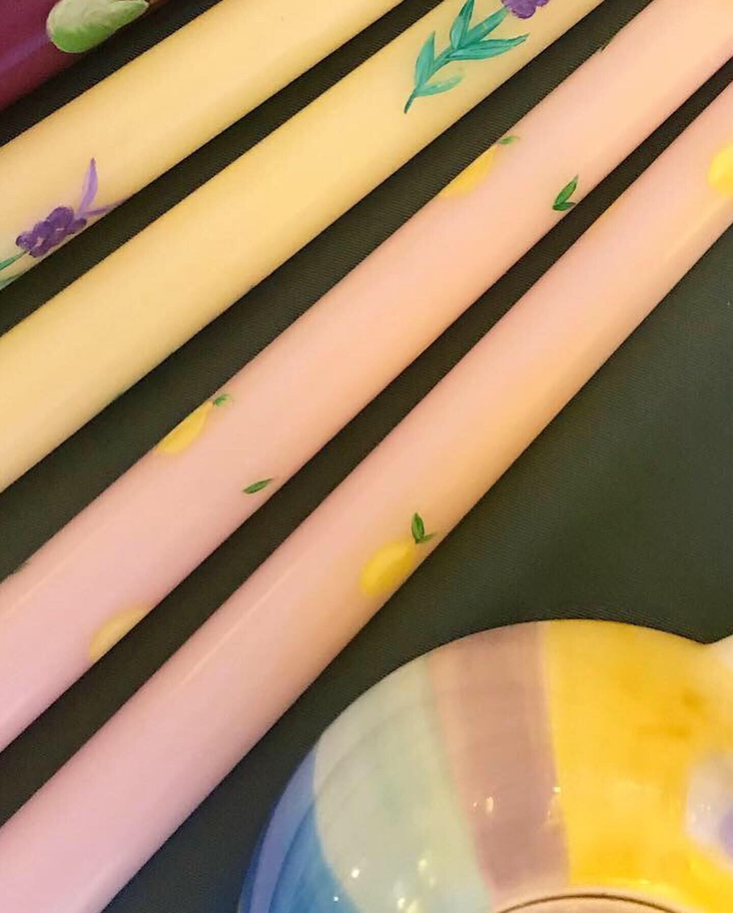 ハンドペイントキャンドル ライトピンク | meiko illustration