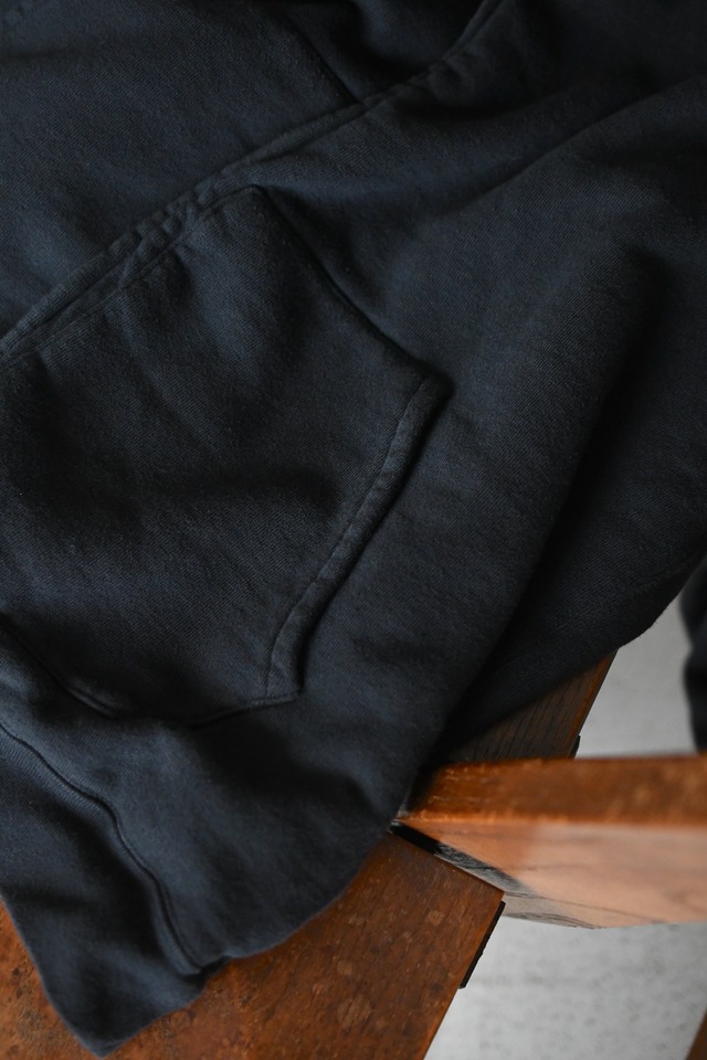 A.PRESSE / Vintage Attached Hood Zip Parka (BLACK)