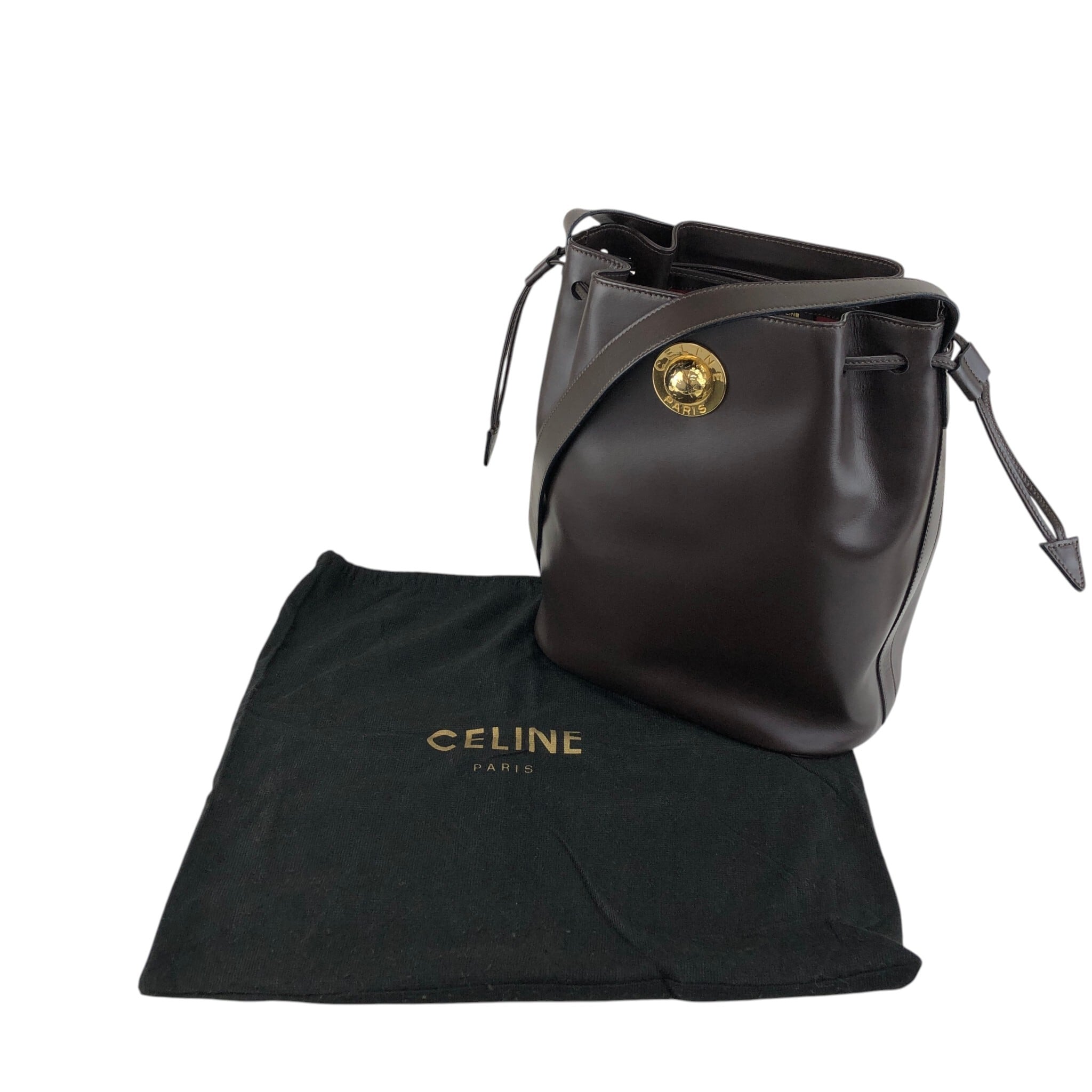 CELINE スターボール　巾着　ショルダーバッグ　ブラウン CELINE セリーヌ スターボール ショルダーバッグ ブラウン 巾着