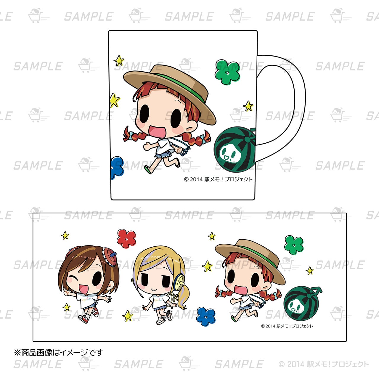マグカップ「サマーなメロ・ルナ・みろく」 | 駅メモ！奪取er協会購買部