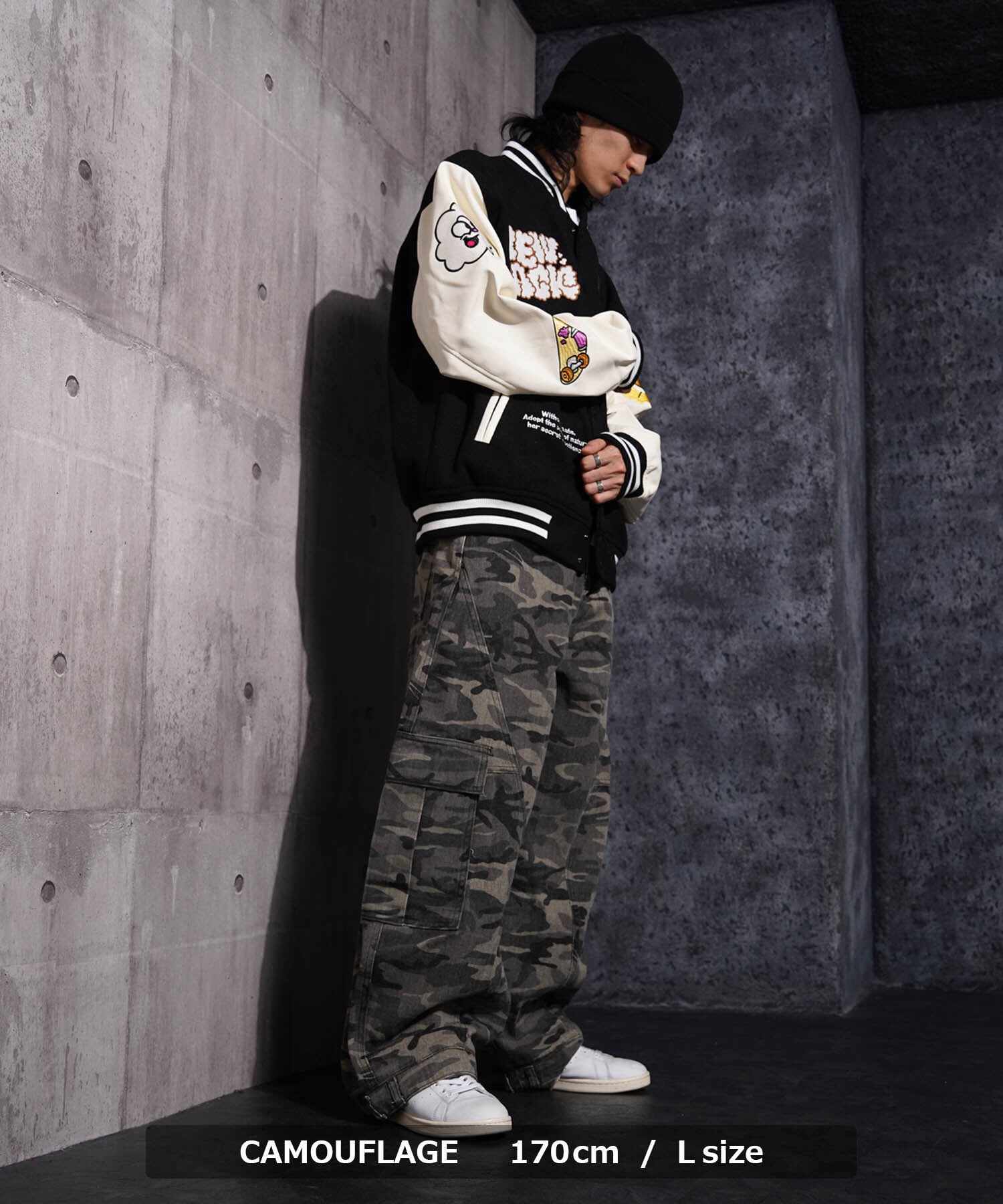 ◇カモフラ バレルレッグ カーゴパンツ◇gt-c25101 | 1111clothing