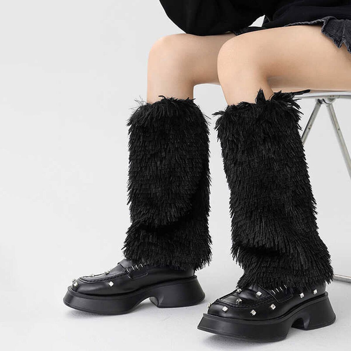 レッグウォーマー フェイクファー レディース 秋冬 韓国 防寒 保温 もこもこ ふわふわ 暖かい おしゃれ 大人 かわいい レッグカバー 靴下 ソックス 大人可愛い 大人女子