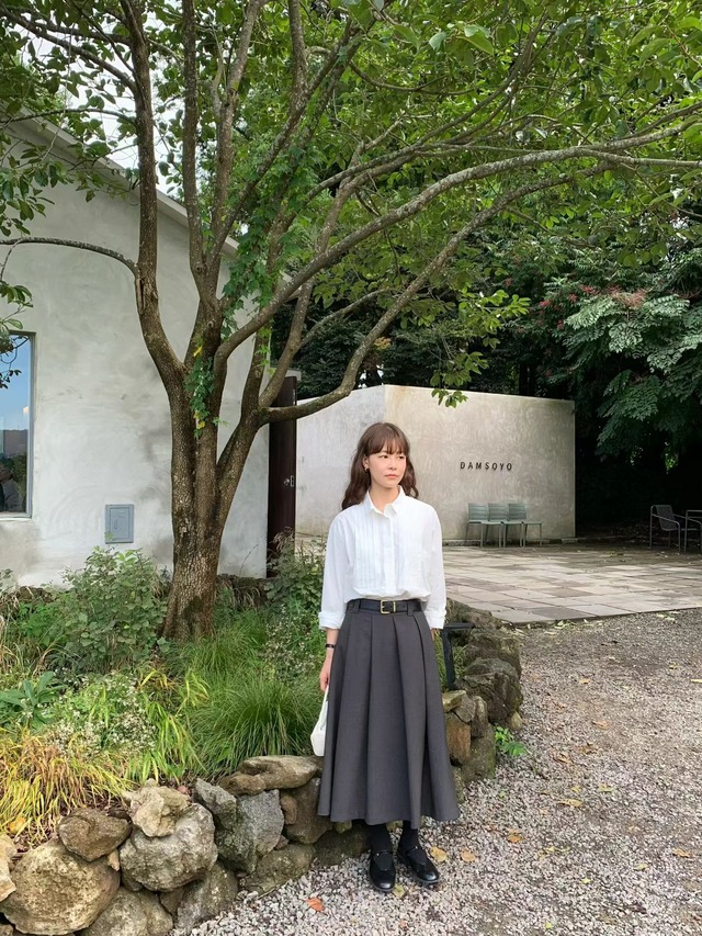 (予約) LIFFEY / Lauren wool pleats skirt 2color