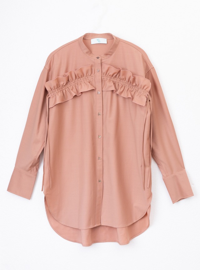 Wool ruffle shirt