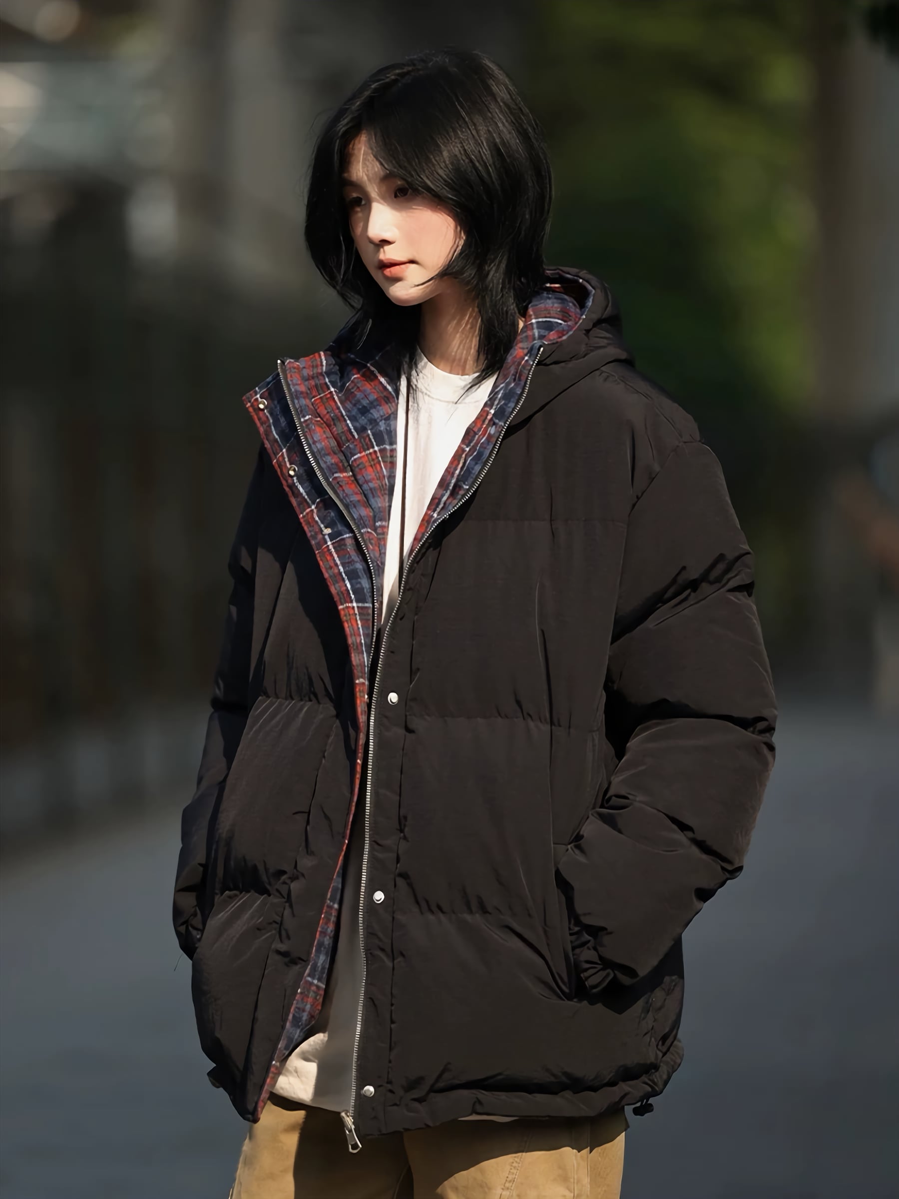 チェックリバーシブルダウンジャケット / Check Reversible Down チェックリバーシブルダウンジャケット / Check Reversible Down