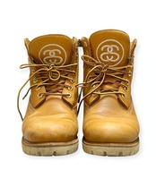 【USED】2000s STUSSY Timberland イエローブーツ コラボ 別注 サイズ26
