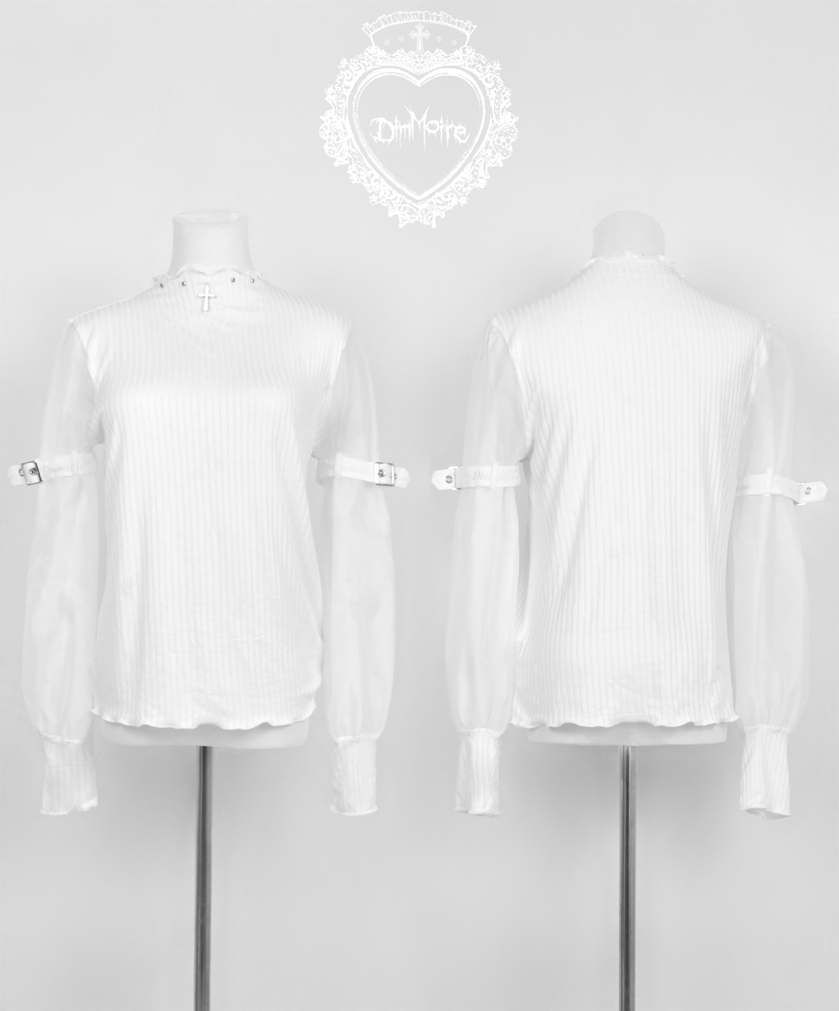 ニット×シアートップス【White】 | DimMoire