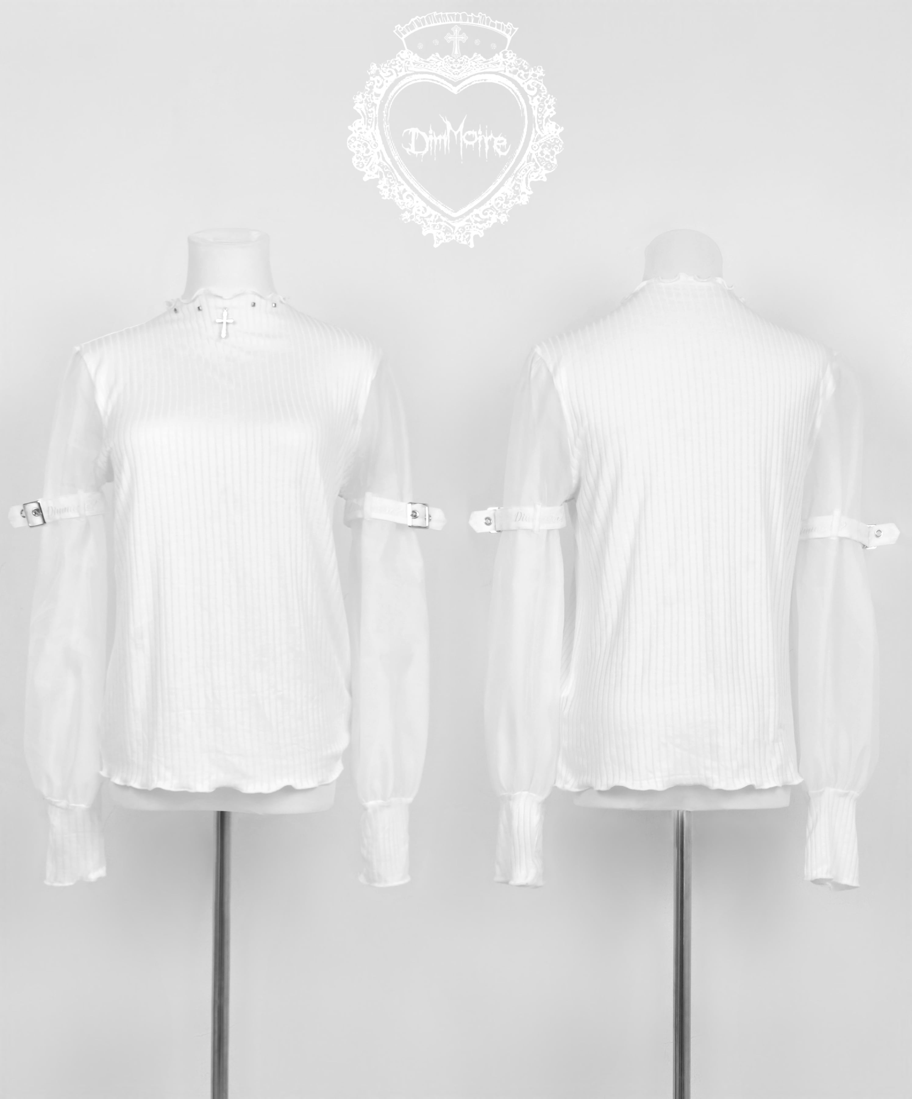 ニット×シアートップス【White】 | DimMoire