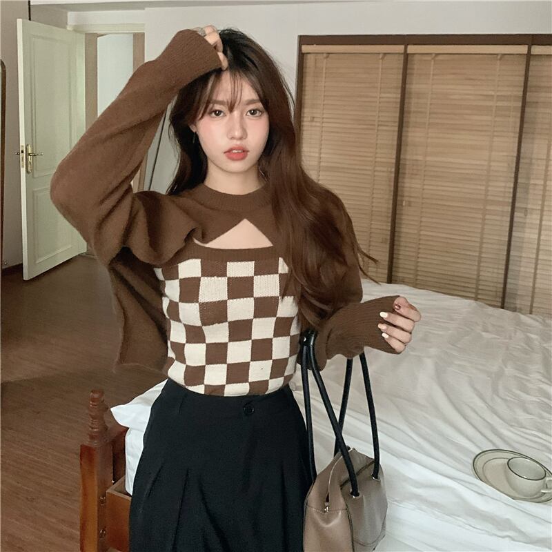 ニットレディーストップス オータムブラウス 秋物 YY-ファッション75247425229