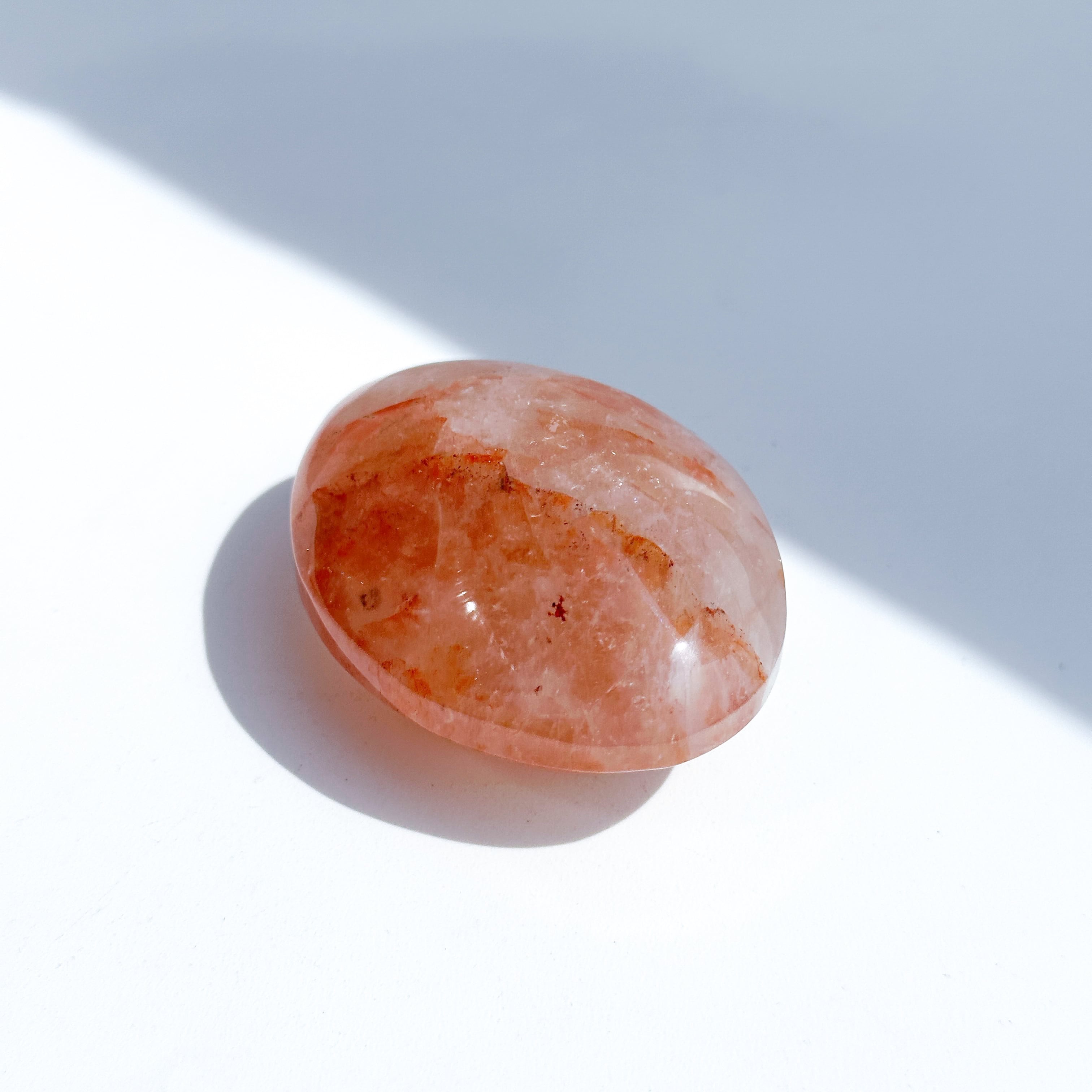 レッドヘマタイトクォーツ パームストーン33◇Red Hematite Quartz