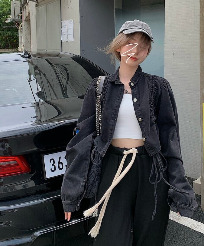 スタンダードジャケット スプリングオータムショートトップス ロング レトロ 春物 秋物 モンロー2131533864