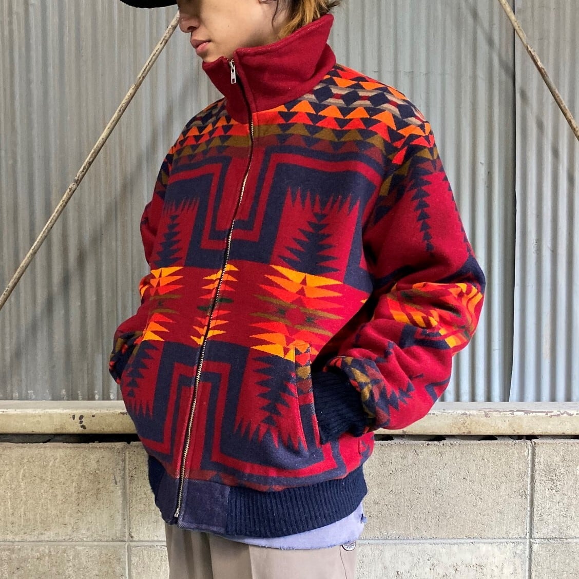 80年代 ビンテージ PENDLETON ペンドルトン ネイティブ柄 ウール  