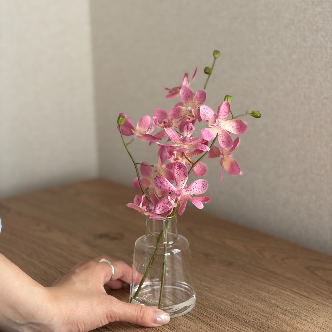 Rim オーキッド サーモピンク アーティフィシャルフラワー