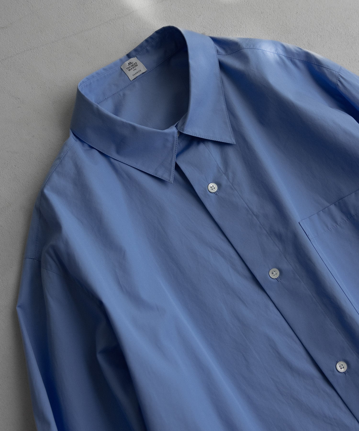 remer トーマスメイソン　ブルーシャツ THOMAS MASON】loose basic oversize shirt〈BLUE〉 | remer