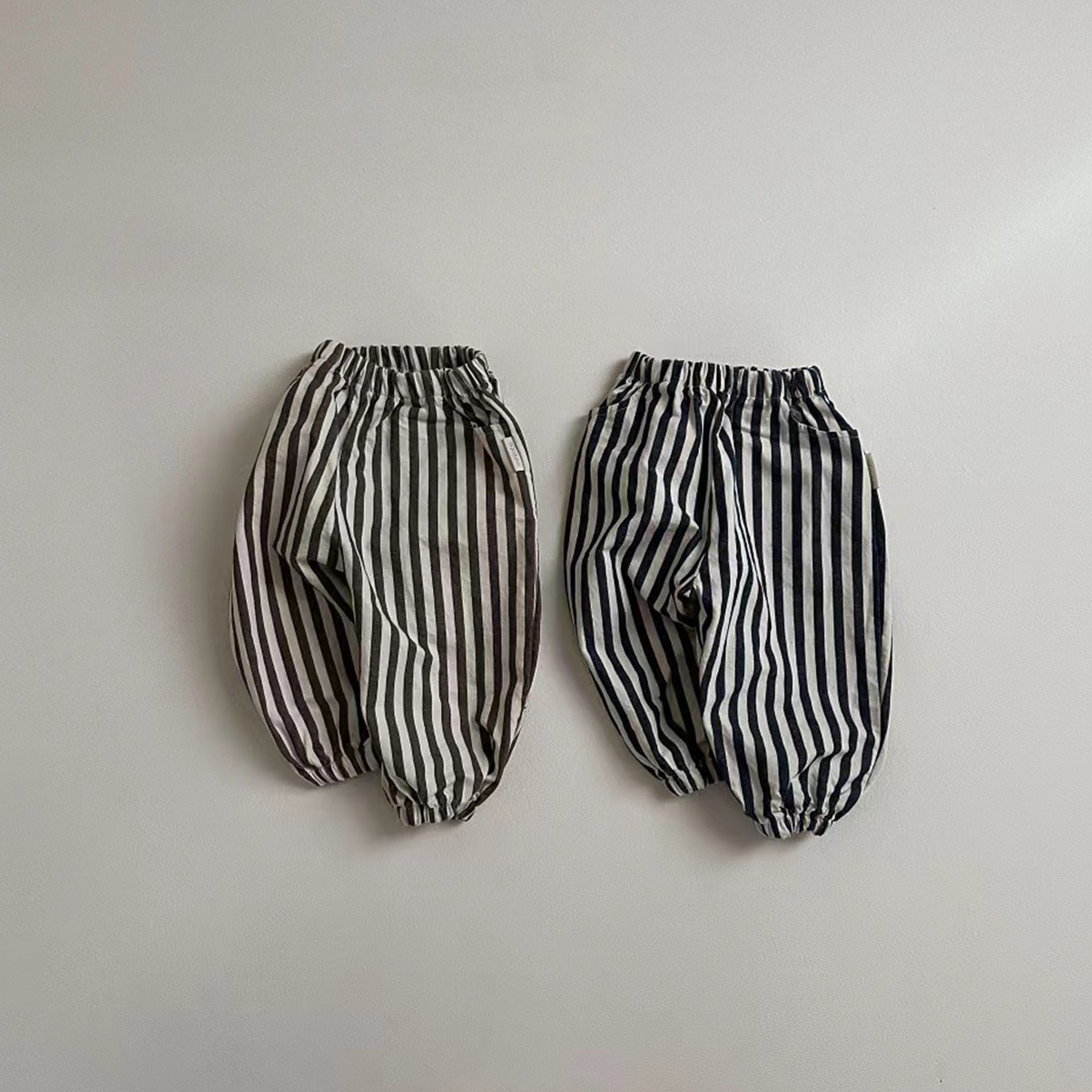 【BABY】韓国風 ボーダー柄パンツ